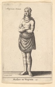 Virginiai nő, kb. 1643. alkotó: Wenceslaus Hollar