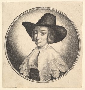 Nő széles karimájú kalapban, 1642. alkotó: Wenceslaus Hollar