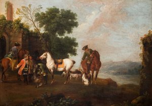 A szarvasvadászat, 1760. alkotó: Wenzel Ignaz Prasch