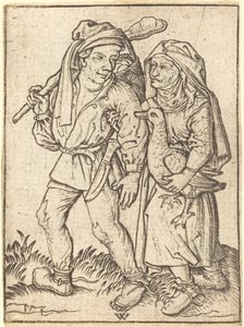 Gazda és felesége libával alkotó: Wenzel von Olmutz after Master of the Housebook