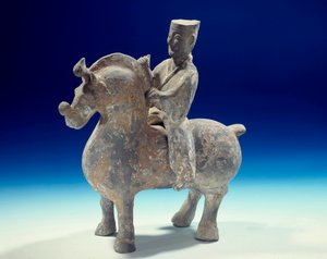 Kínai művészet: lovas szobor (Kr. e. 206-220), Han-korszak. Párizsi Cernuschi Múzeum