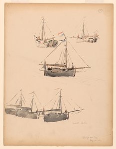 Rajz, holland uszályok, 1887. augusztus 20. alkotó: Whitney Warren Jr.