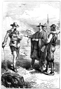 Samuel Gortons partraszállás Amerikában, c1636 c1880.