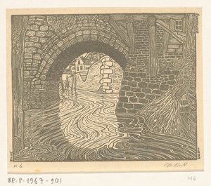 Híd Mechelenben (eredeti cím) alkotó: Wijnand Otto Jan Nieuwenkamp (signed by artist)