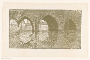 Híd Mechelenben (eredeti cím) alkotó: Wijnand Otto Jan Nieuwenkamp (signed by artist)