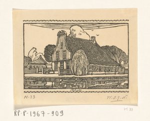 Fahomlokzatú ház egy csatornán Edamban Ház Edamban (eredeti cím) alkotó: Wijnand Otto Jan Nieuwenkamp (signed by artist)
