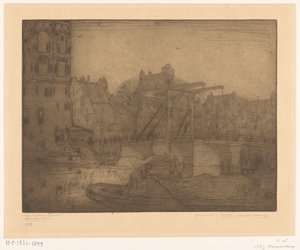 Montelbaanstoren, Amszterdam (eredeti cím) alkotó: Wijnand Otto Jan Nieuwenkamp (signed by artist)