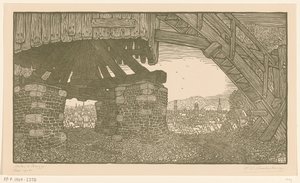 Egy lisztmalom alsó része Bruges-ben Bruges-i szélmalom (eredeti cím) alkotó: Wijnand Otto Jan Nieuwenkamp (signed by artist)