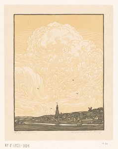 Rhenen (eredeti cím a tárgyon) alkotó: Wijnand Otto Jan Nieuwenkamp (signed by artist)