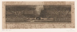 Waringin fák a szultáni palota kertjében Jogyakartában A szultán palotájában (eredeti cím) alkotó: Wijnand Otto Jan Nieuwenkamp (signed by artist)