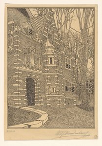 Déli portál a Nagy vagy Szent Miklós templom Edamban alkotó: Wijnand Otto Jan Nieuwenkamp (signed by artist)