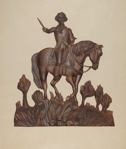 George Washington lóháton, c. 1938. alkotó: Wilbur M Rice