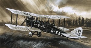 Az Aircraft Transport  Travel Ltd. De Havilland DH98 típusú repülőgépe. alkotó: Wilf (20th century) Hardy