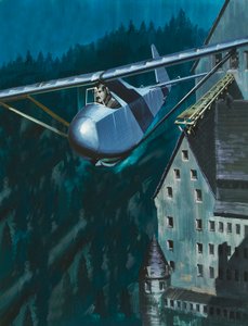 Siklóernyős menekülés a Colditz kastélyból alkotó: Wilf (20th century) Hardy