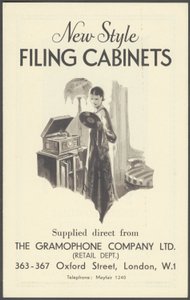A Gramophone Company iratszekrényei, 1920-as évek