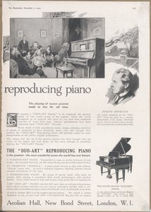 Aeolian Company Pianolas, 1923 alkotó: Wilfred Fryer