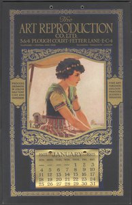 A Művészet Reprodukciós Vállalat naptára, 1925 alkotó: Wilfred Fryer