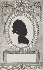 Enzenberg grófnő sziluettje, Stiftsfräulein, 1784-1834. alkotó: Wilhelm Ackermann