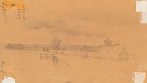 Landschaft mit gehender Figur
