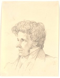 Férfi portré. Profil a bal oldalon alkotó: Wilhelm Bendz