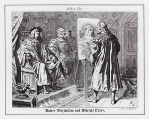 Albrecht Dürer megfestette I. Maximilian római császár portréját. alkotó: Wilhelm Camphausen