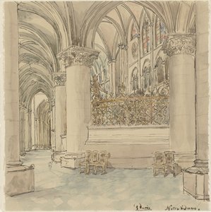 A párizsi Notre-Dame belseje alkotó: Wilhelm Cornelis Bauer