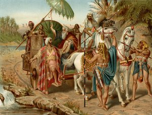 Fülöp megkereszteli az Eunuchot (színes litó) alkotó: Wilhelm Ebbinghaus