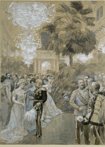 Udvari bál a bécsi Hofburgban, az osztrák-magyar császárok városi palotájában ... alkotó: Wilhelm Gause