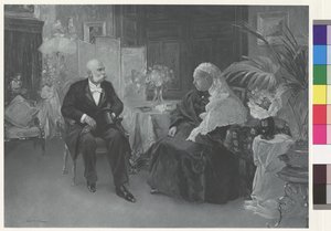 Viktória királynő és Ferenc József császár a nizzai Hotel du Cimiezben alkotó: Wilhelm Gause
