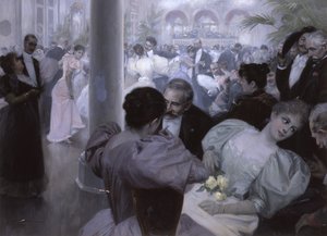 Reunion im Kurhaus (bál a fürdőházban) alkotó: Wilhelm Gause