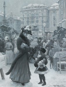 A karácsonyi vásár Am Hofban, 1901.