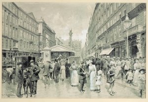 A Graben, Bécs belvárosának központi tere ... alkotó: Wilhelm Gause