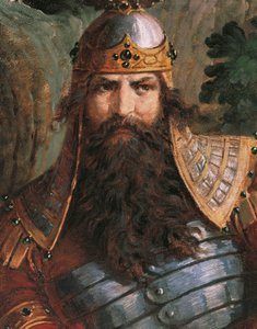 Gunther, Burgundia királya, 1882-83 körül (falfestmény)