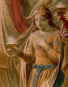 A Grál csodája, a Lohengrin Saga-ból, Szalon (olaj, vászon) (419256 részlet)