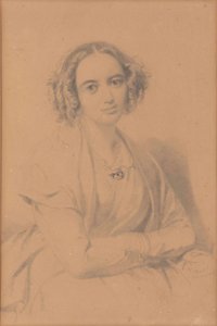 Fanny Hensel zeneszerző portréja, született Mendelssohn 1805-1847, 1847. alkotó: Wilhelm Hensel