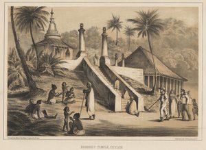 Buddhista templom, Ceylon, 1855