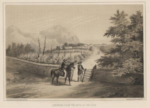 Longwood, A kaputól, St. Helena, 1855 alkotó: Wilhelm Joseph Heine
