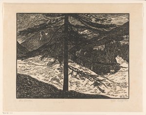 A vörösfenyő (eredeti cím az objektumon) alkotó: Wilhelm Laage (signed by artist)