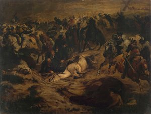 Blücher Ligny közelében megsebesült alkotó: Wilhelm Lindenschmit der Jüngere