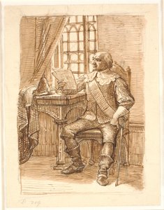 Nemes Chr. 4. ideje leül és levelet olvas alkotó: Wilhelm Marstrand