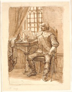 Nemes Chr. 4. ideje leül és levelet olvas alkotó: Wilhelm Marstrand