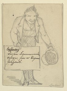 Meghajló kocsis. A meghívó (Raffenberghez) alkotó: Wilhelm Marstrand