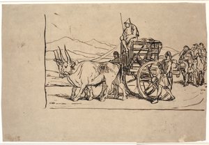 Don Quijote hazautazása a méneskocsin alkotó: Wilhelm Marstrand