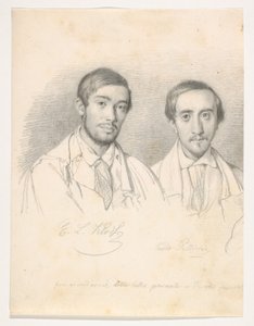 E. F. Kloss és G. Pellicia művészek kettős portréja alkotó: Wilhelm Marstrand