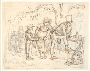 Baleset a cipészcsalád erdei kirándulásán alkotó: Wilhelm Marstrand
