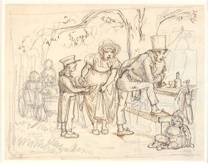 Baleset a cipészcsalád erdei kirándulásán alkotó: Wilhelm Marstrand