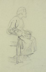 ábra tanulmányok. Ülő öregember alkotó: Wilhelm Marstrand