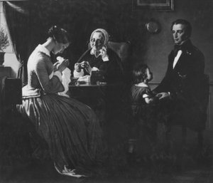 A kérő látogatása alkotó: Wilhelm Marstrand