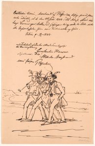 Marstrand, Constantin Hansen és Raffenberg sétálnak alkotó: Wilhelm Marstrand