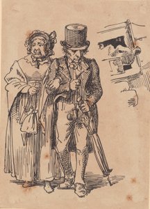 Idős pár séta alkotó: Wilhelm Marstrand